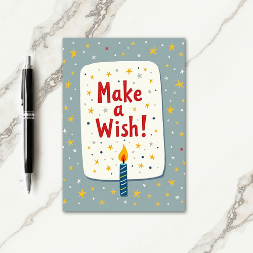 Wish Illustration Birthday Card