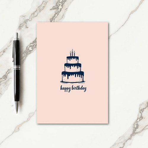 Wishes Tiered Cake Card
