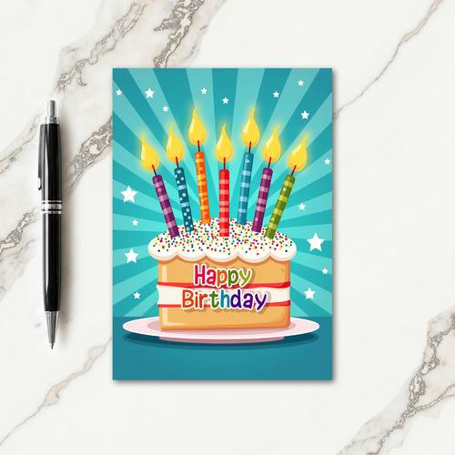 Wishful Cake Birthday Card