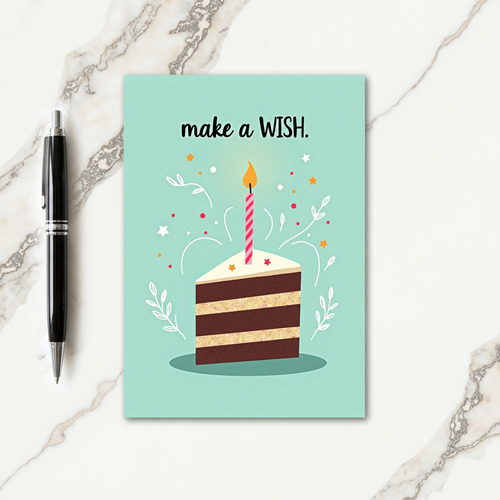 Wishful Candle Birthday Card