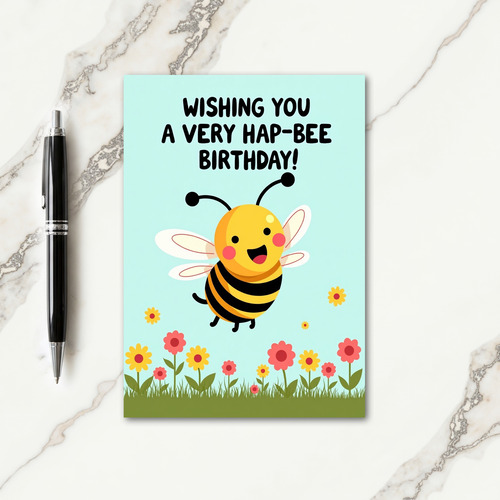 Wishing Bee Birthday Card