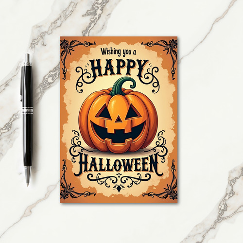 Wishing You A Happy Halloween Card