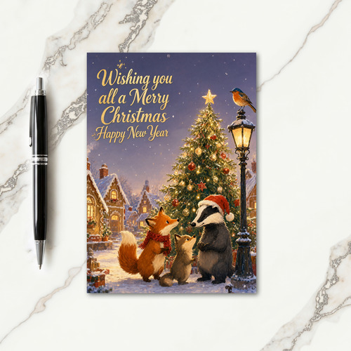 Wishing You All A Merry Christmas And Happy New Year Card