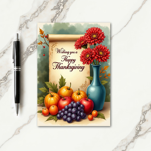 Wishing You Happy Thanksgiving Card