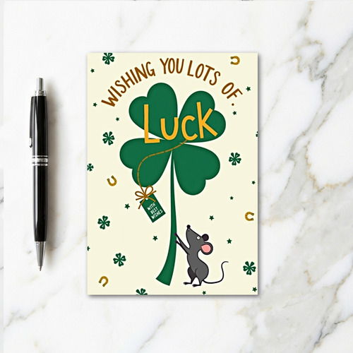 Wishing You Luck Clover Card
