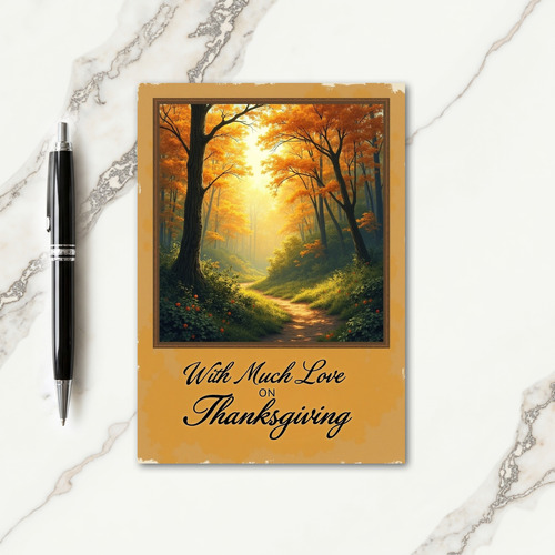 With Much Love Autumn Path Card thumbnail