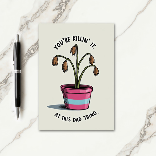 Withered Plant Fathers Day Card