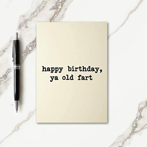Witty Birthday Bold Text Card