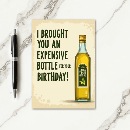 Witty Birthday Bottle Card