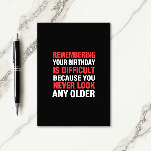 Witty Birthday Text Card
