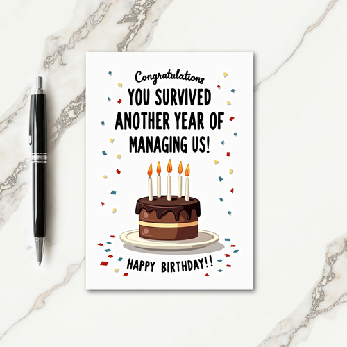 Witty Cake Birthday Card