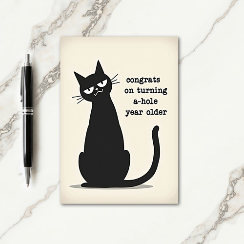 Witty Cat Birthday Card