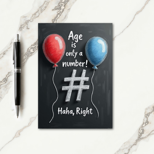 Witty Chalkboard Birthday Card