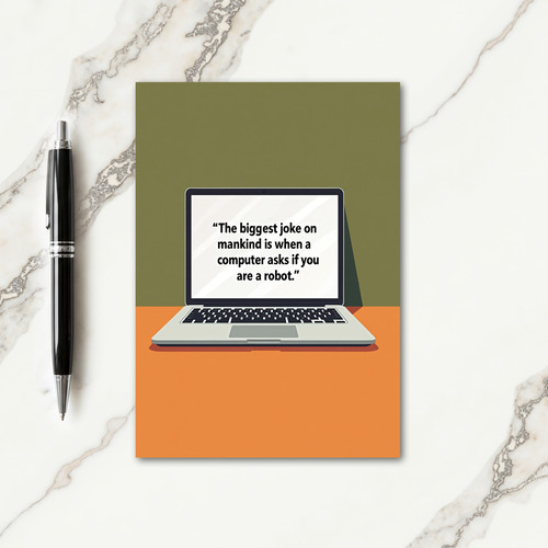 Witty Computer Art Birthday Card