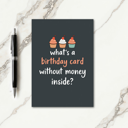 Witty Cupcake Birthday Card