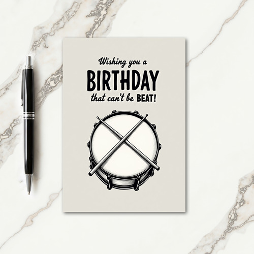 Witty Drum Birthday Card