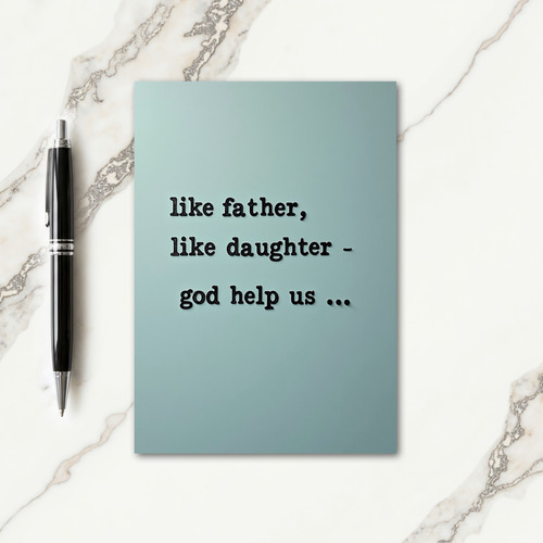 Witty Fathers Day Typewriter Card