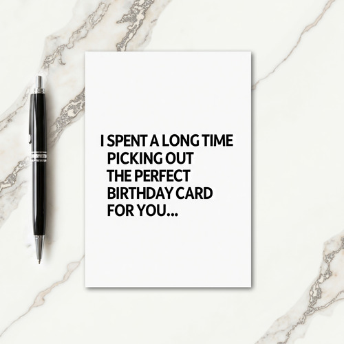 Witty Message Birthday Card