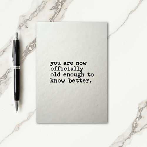 Witty Monospace Birthday Card