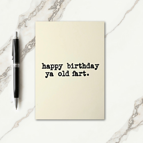 Witty Retro Text Birthday Card