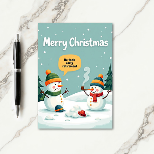 Witty Snowman Christmas Card