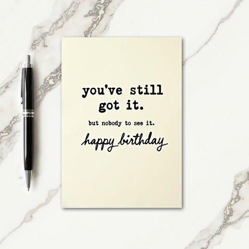 Witty Text Cream Background Card