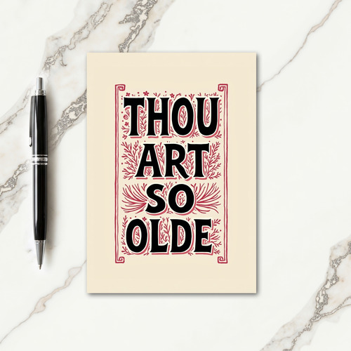 Witty Typographic Birthday Card