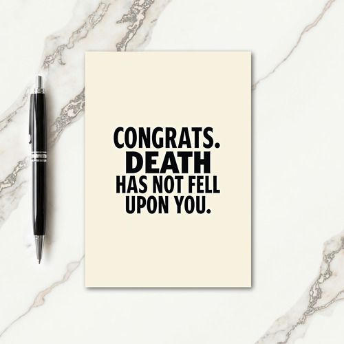 Witty Typography Birthday Card