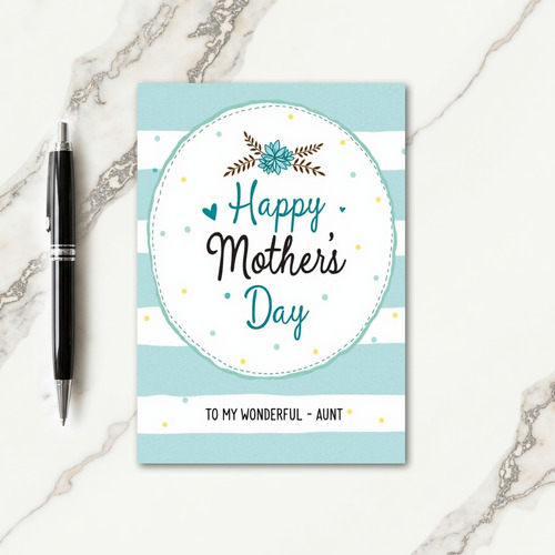 Wonderful Aunt Mothers Day Card