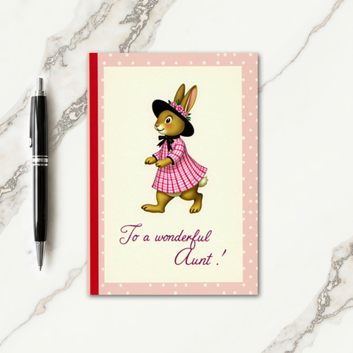 Wonderful Aunt Rabbit Art Card