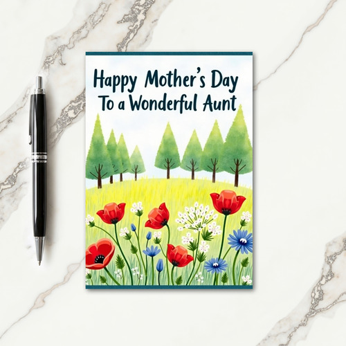 Wonderful Aunt Spring Card