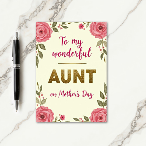 Wonderful Aunts Day Blossom Card