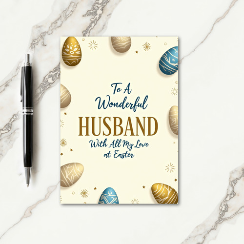Wonderful Husband Easter Love Card