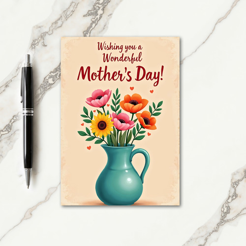 Wonderful Mothers Day Art Card