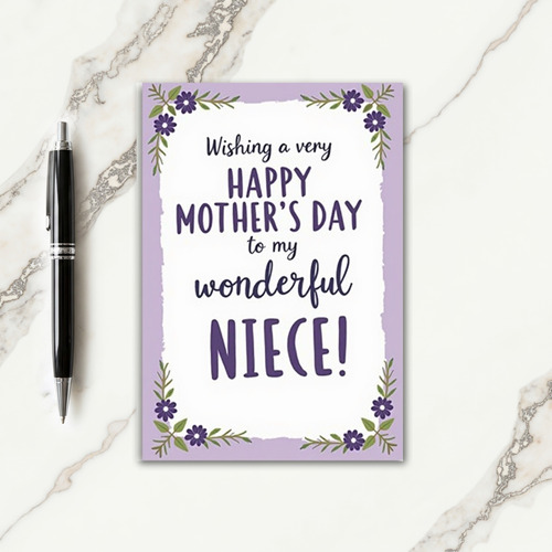Wonderful Mothers Day Niece Card
