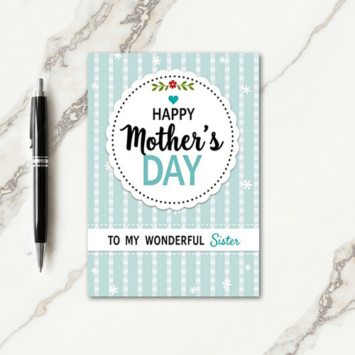 Wonderful Mothers Day Sister Card