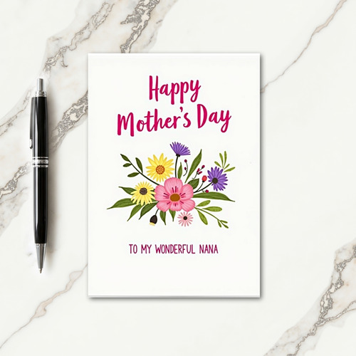Wonderful Nanas Flower Card