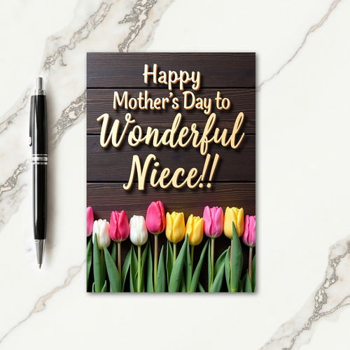 Wonderful Niece Flower Mothers Day Card