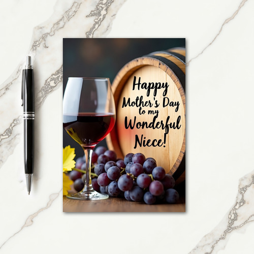 Wonderful Niece Mothers Day Barrel Card