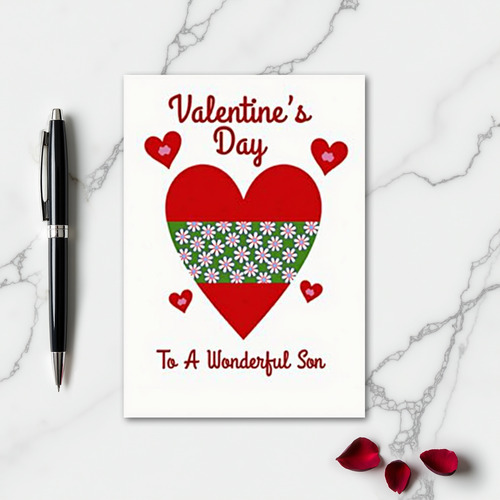 Wonderful Son Valentines Day Card