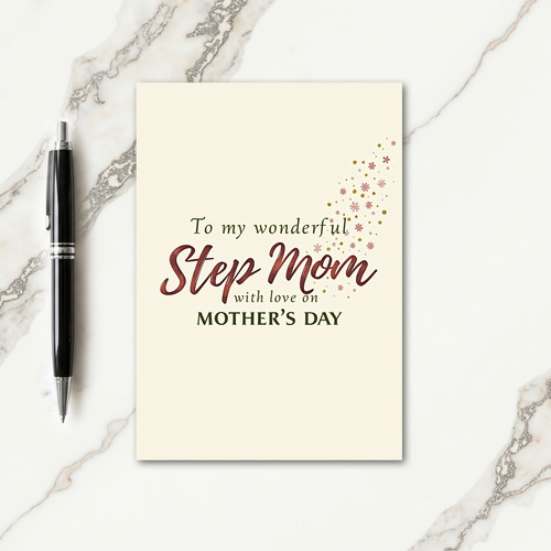 Wonderful Step Mom Love Card