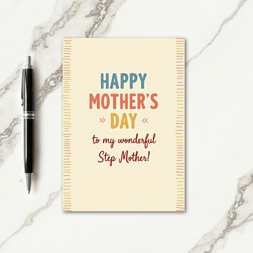 Wonderful Step Mothers Day Card