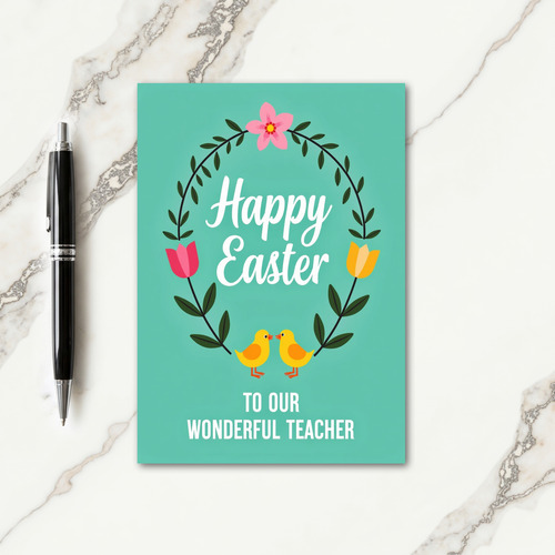 Wonderful Teacher Easter Card