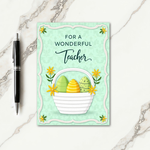 Wonderful Teacher Spring Card
