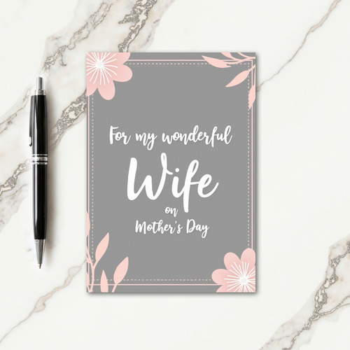 Wonderful Wife Card For Mother