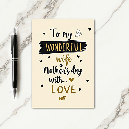Wonderful Wife Love Card