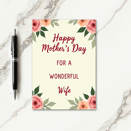 Wonderful Wife Message Art Card