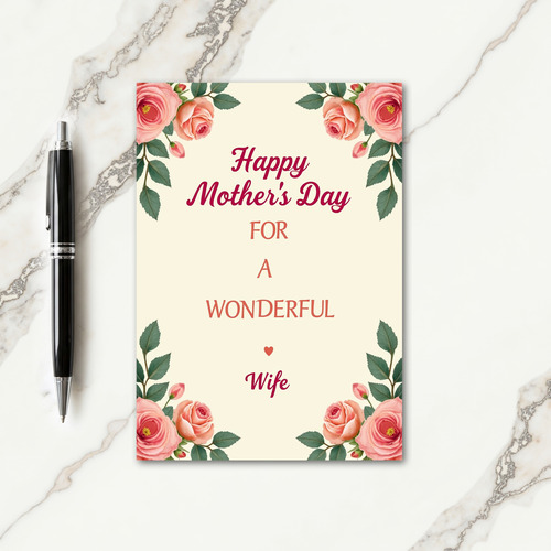 Wonderful Wife Message Card