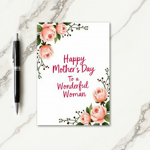 Wonderful Woman Floral Card