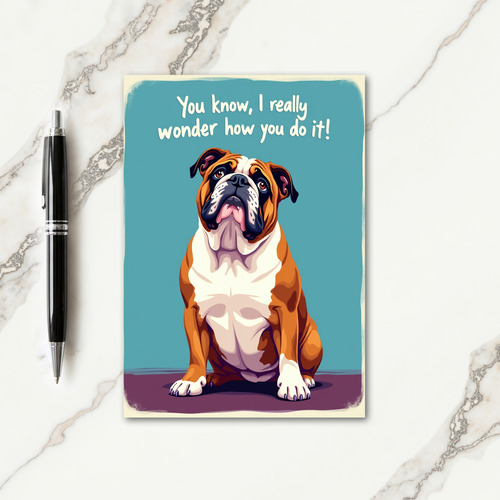 Wondering Dog Fathers Day Card